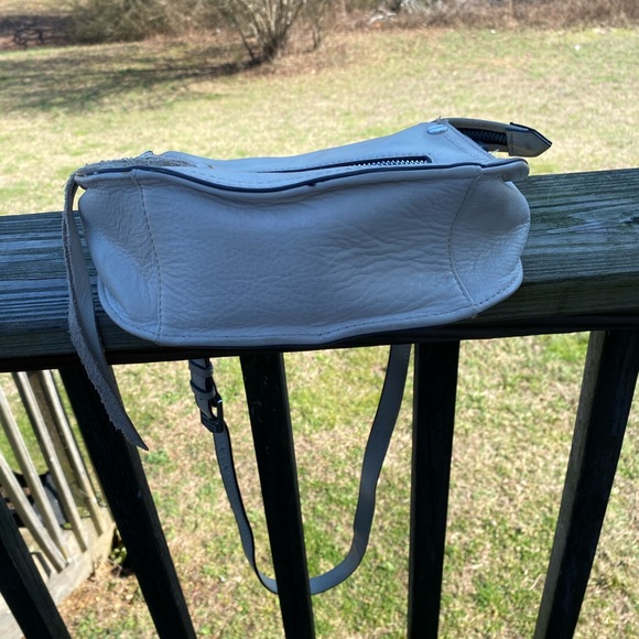 Aimee Kestenberg crossbody shoulder bag off white genuine pebble leather - Picture 7 of 16